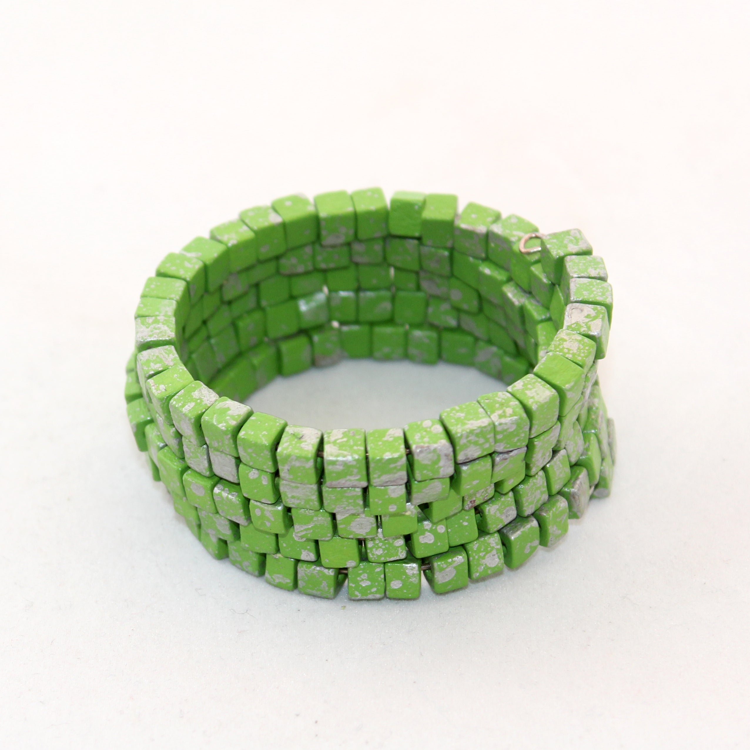 Jianhui Bracelet, Snake, Green/Silver