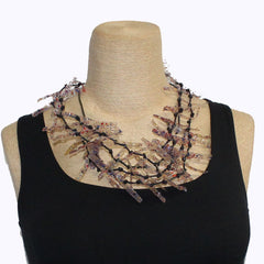 Jianhui London Necklace, Ladder, Clear/Speckled