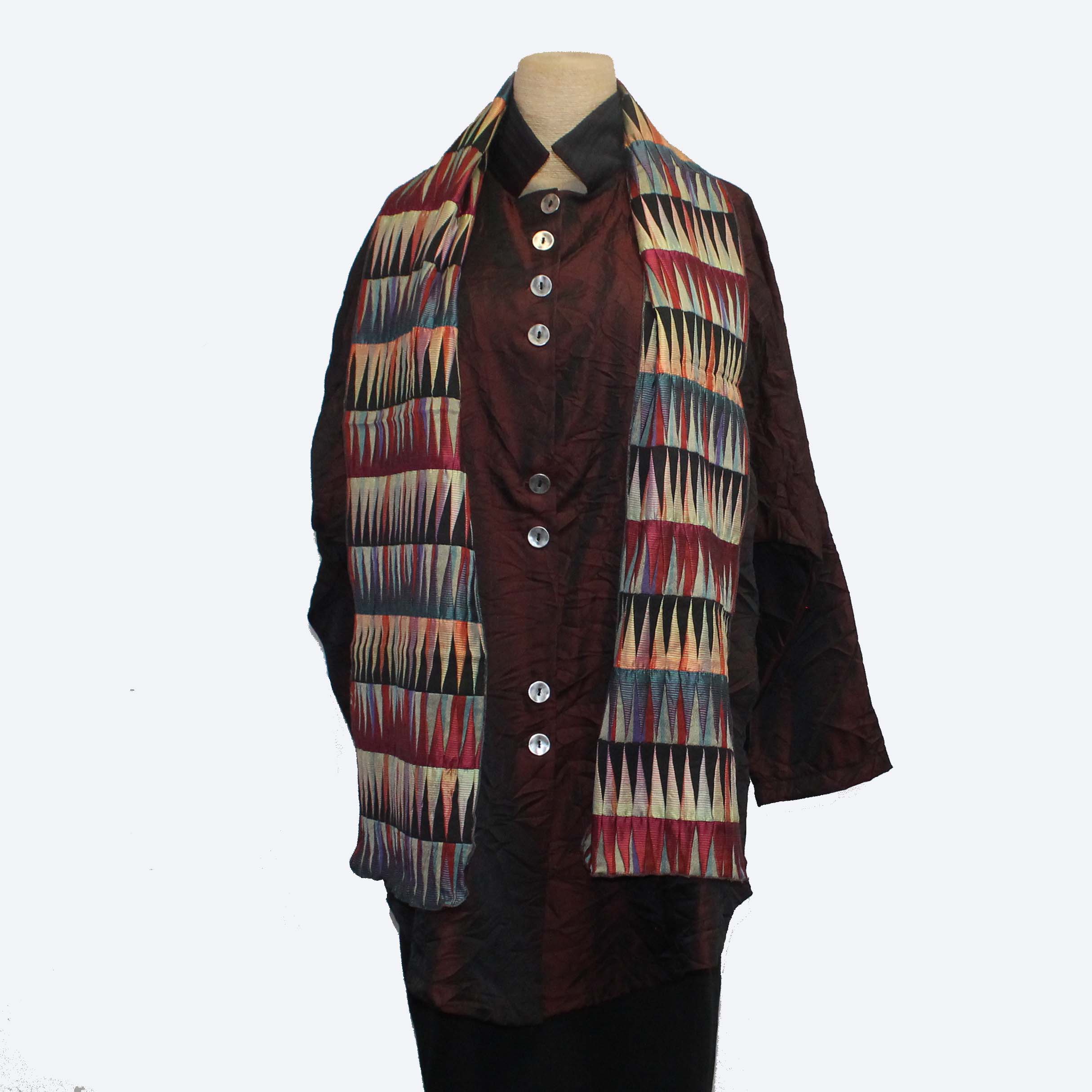 M Square Shirt, Long Vent, Ruby