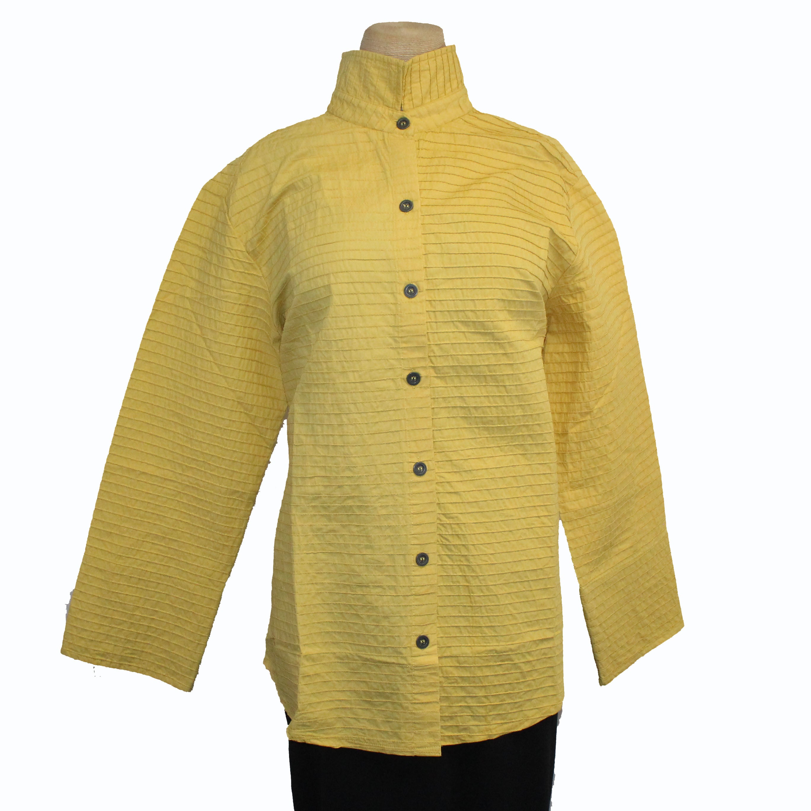 M Square Shirt, Quinne Pintuck, Sunset, Size M
