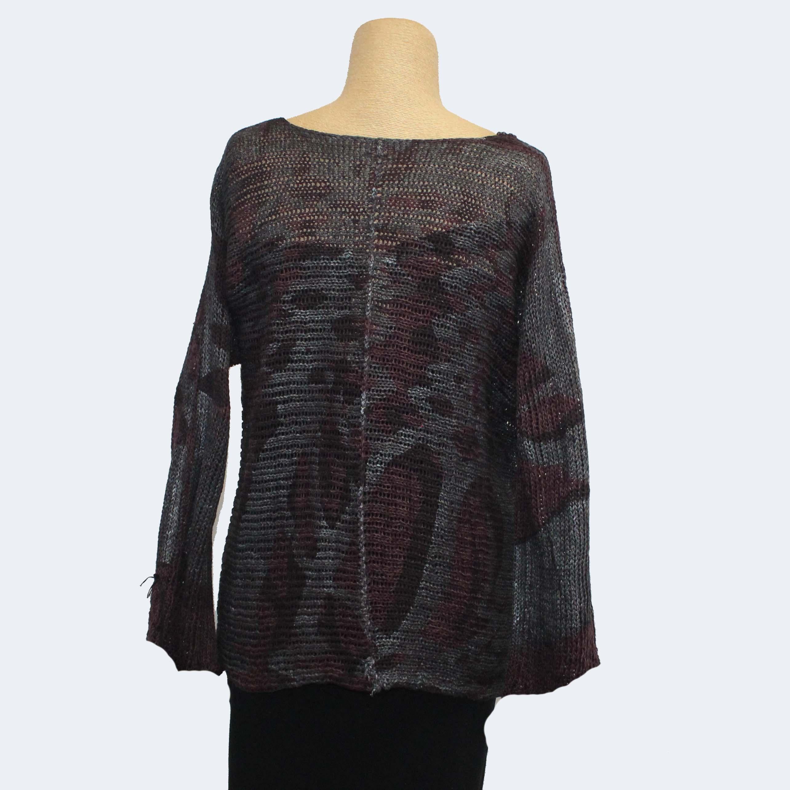 Skif Sweater, Purple/Metallic Grey/Black S