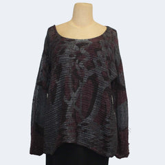 Skif Sweater, Purple/Metallic Grey/Black S