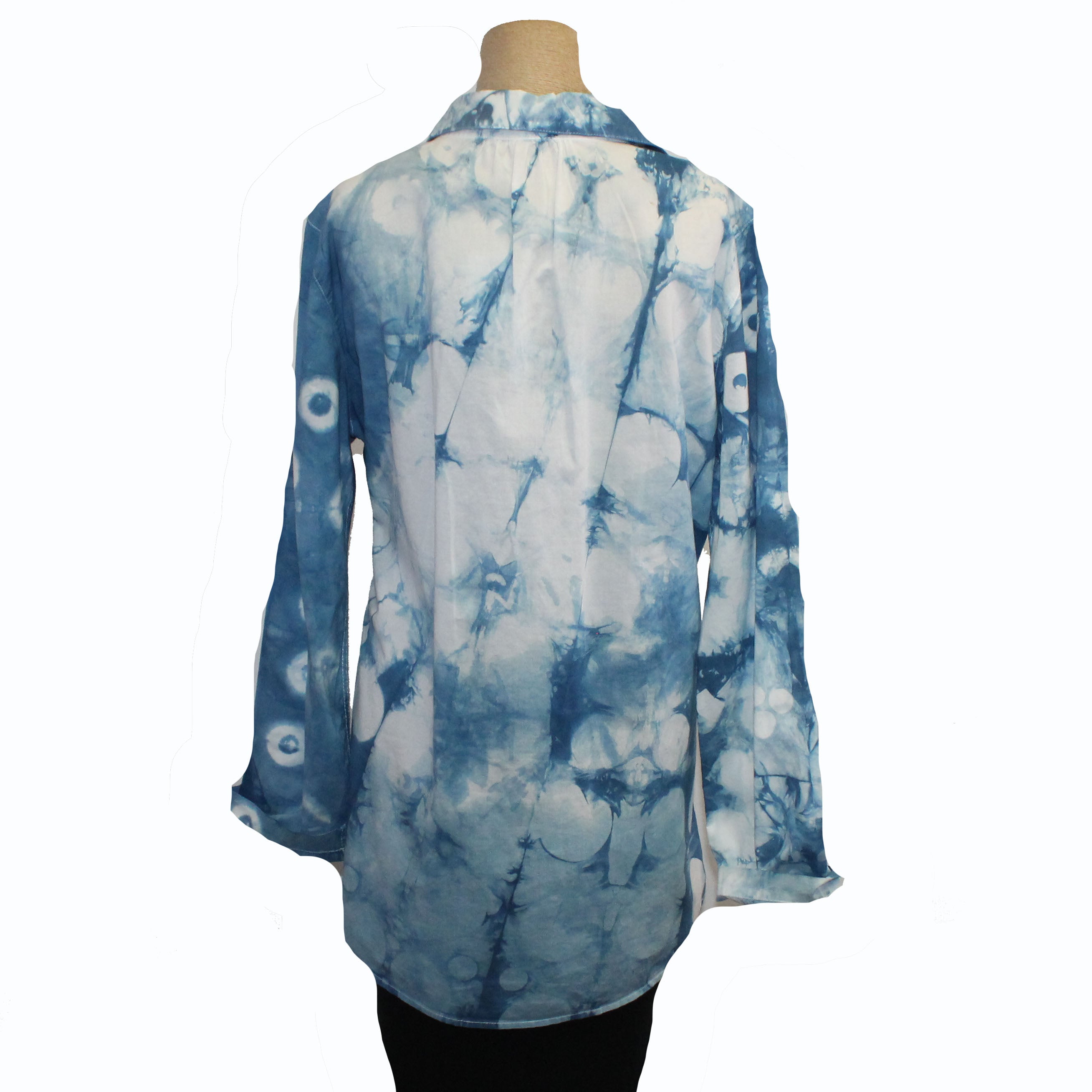Tamaryn Design Pullover, V-Neck, Blue/White, M
