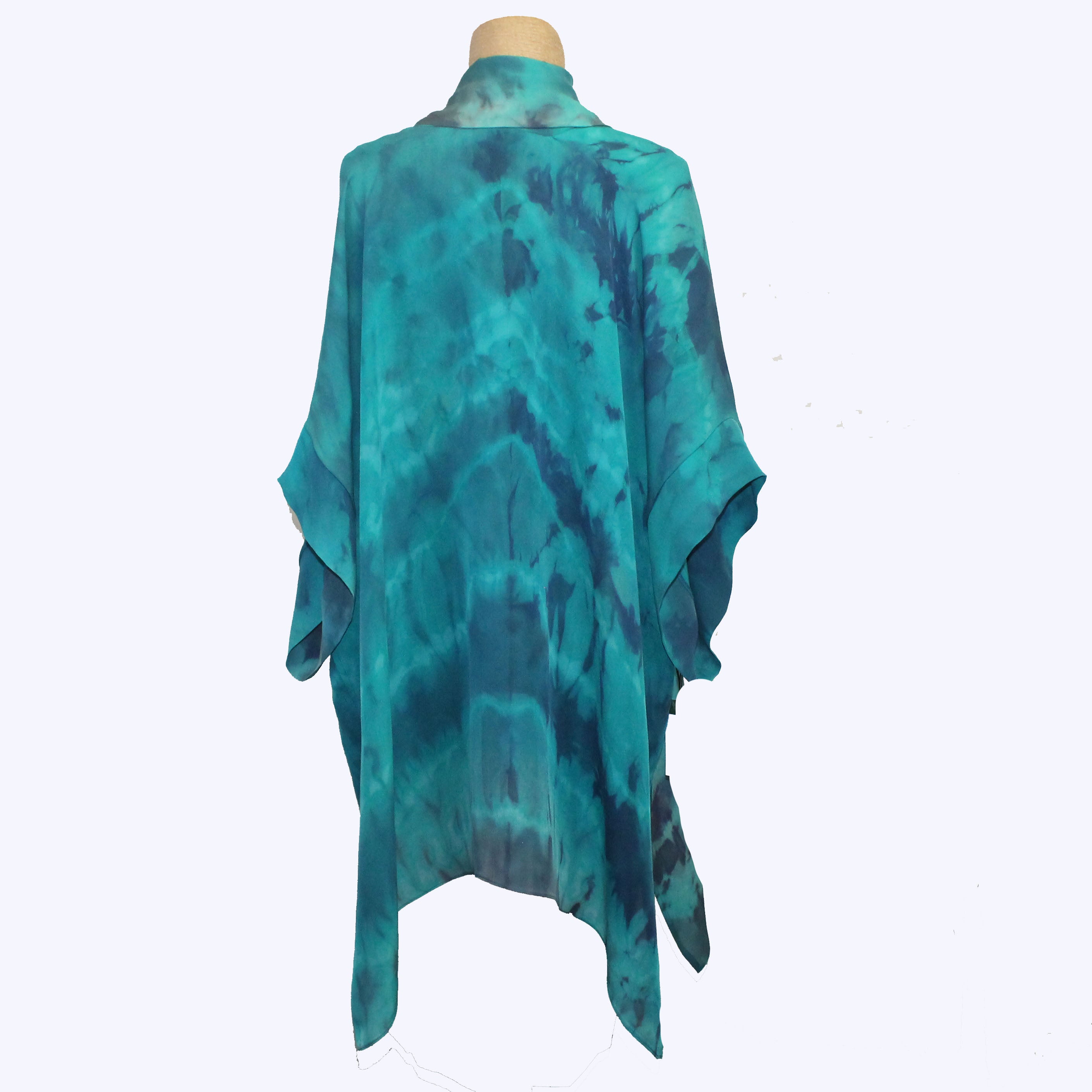 Teri Jo Summer Kimono, Laguna, Teal/Purple, OS