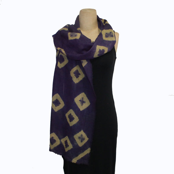 Teri Jo Summer Scarf, Amethyst/Old Gold