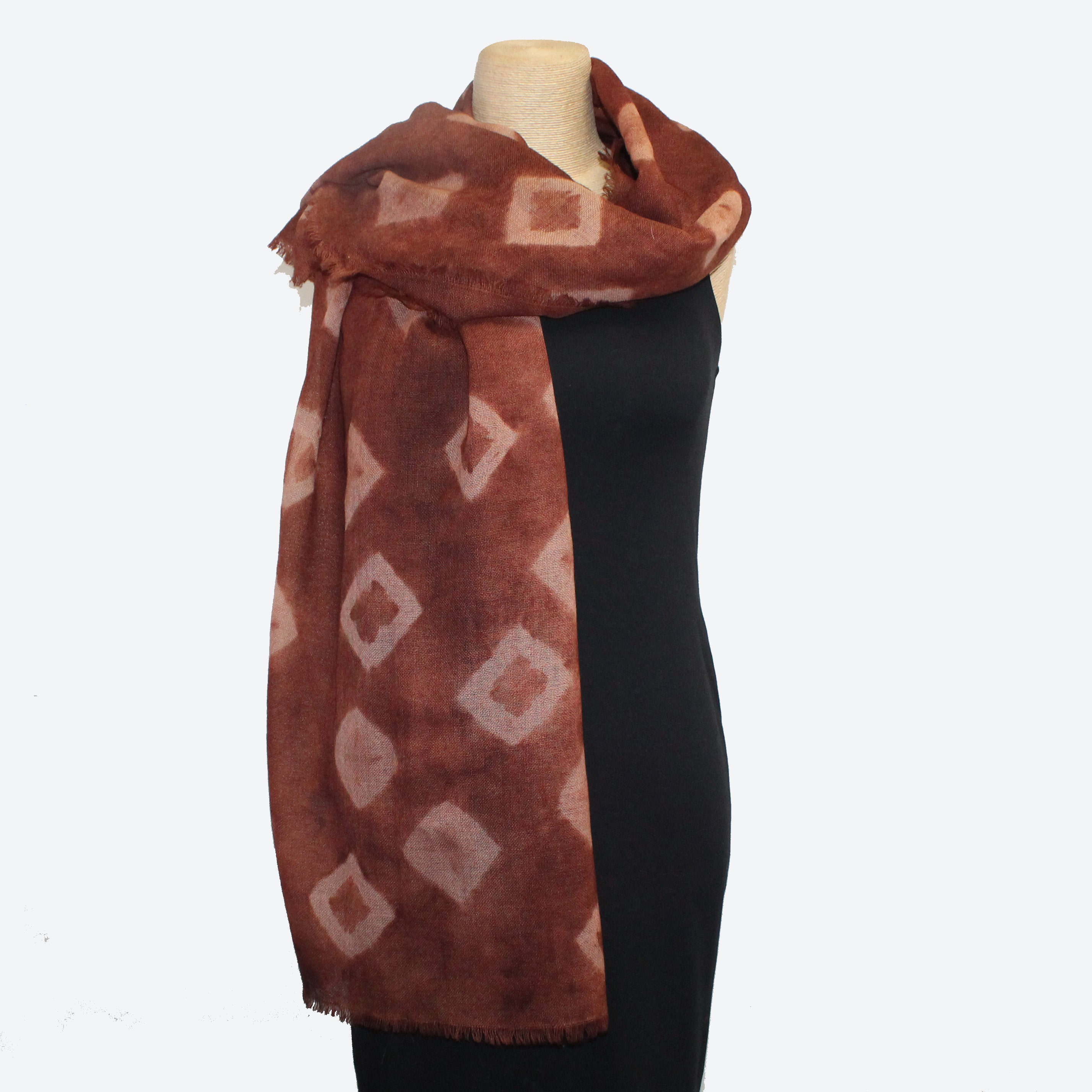 Teri Jo Summer Shawl, Japanese, Sienna/Clay