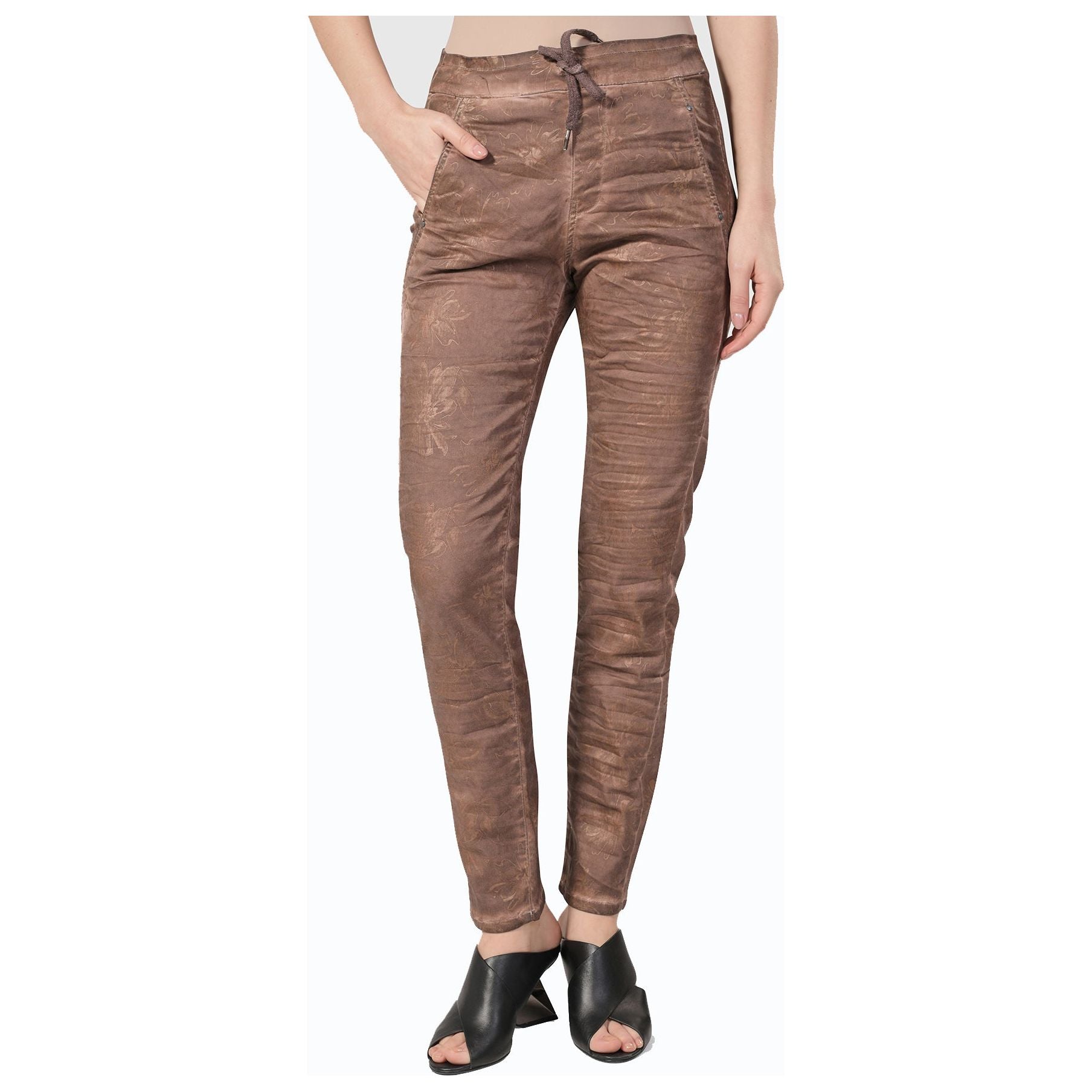 Alembika Pants, Stretch Jeans, Brown, XL