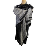 Sharon London Cape, Mid Century, Reversible, Cream/Black/Charcoal