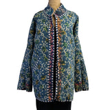 Woman To Women Kantha Jacket, Reversible, Blue/Gold/Fuchsia, L/XL