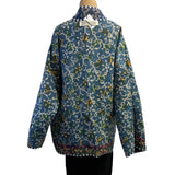 Woman To Women Kantha Jacket, Reversible, Blue/Gold/Fuchsia, L/XL