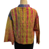 Neeru Kumar Jacket, Short, Blue/Chartreuse/Fuchsia XS