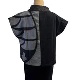 Yaza Topper, Mock Neck, Black XS/S & S/M