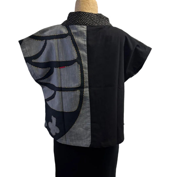 Yaza Topper, Mock Neck, Black XS/S & S/M