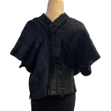 Pier Antonio Gaspari Vest, Raffia, Black S & M/L