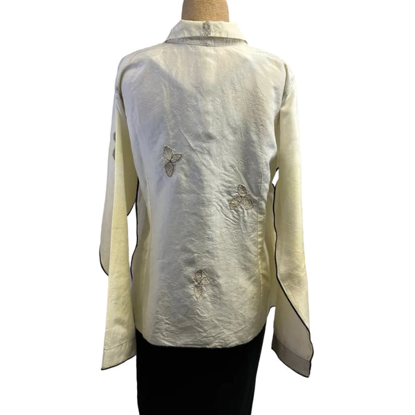 Deborah Cross Shirt, Pale Yellow, S