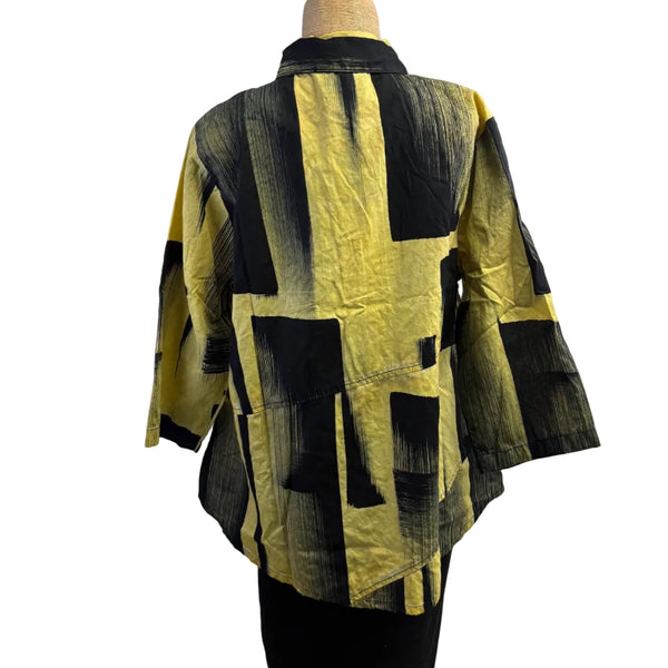 Adverb Shirt, Short Enough, Mustard/Black S & M