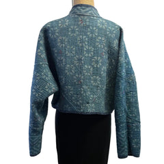NAMAI Kantha Jacket, Reversible, Kaira Indigo, Purple/Blue, S/M