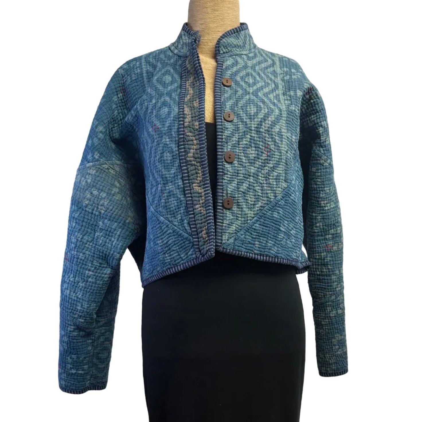 NAMAI Kantha Jacket, Reversible, Kaira Indigo, Purple/Blue, S/M