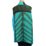 Kay Chapman Vest, Side Drape, Cloque Seafoam, L