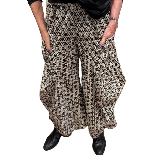Dress To Kill Pant, Harem, Diamonte Cream/Black M/L