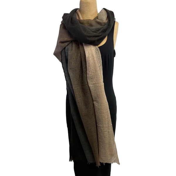 Mirror in the Sky, Shawl, Stripes, Latte/Mocha/Espresso