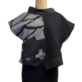 Yaza Topper, Mock Neck, Black XS/S & S/M