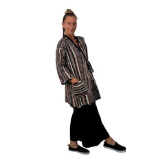 Holly Badgley Crossover, Guatemalan Cotton Ikat, Taupe, M/L