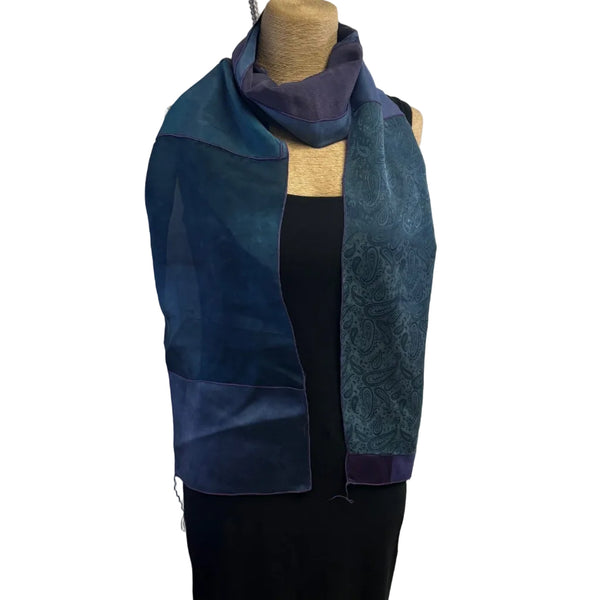 Judith Bird Scarf, SilkSingles, Soft Winter Oceans