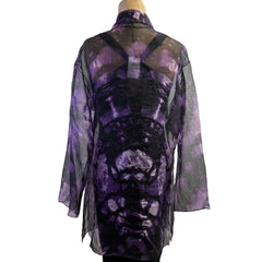 Diane Katz Designs Jacket, Organza, Long, Grape/Black/White, S