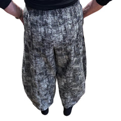 Dress To Kill Pant, Abstract Puzzle, Charcoal Grey/Silver S/M & M/XL