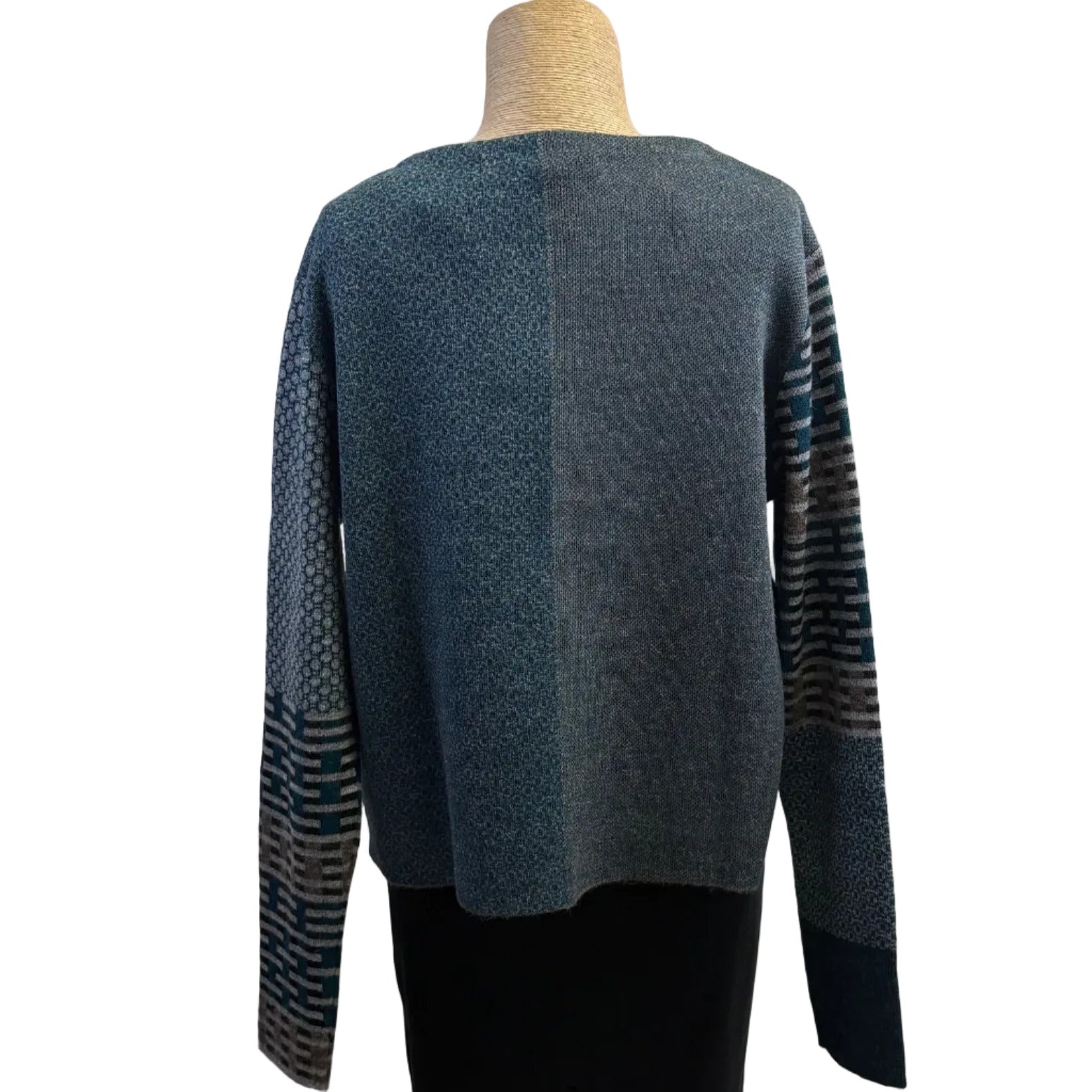 Beyond Threads Pullover, Pique Patch, Dusk, Teal/Brown/Natural XS, S & M