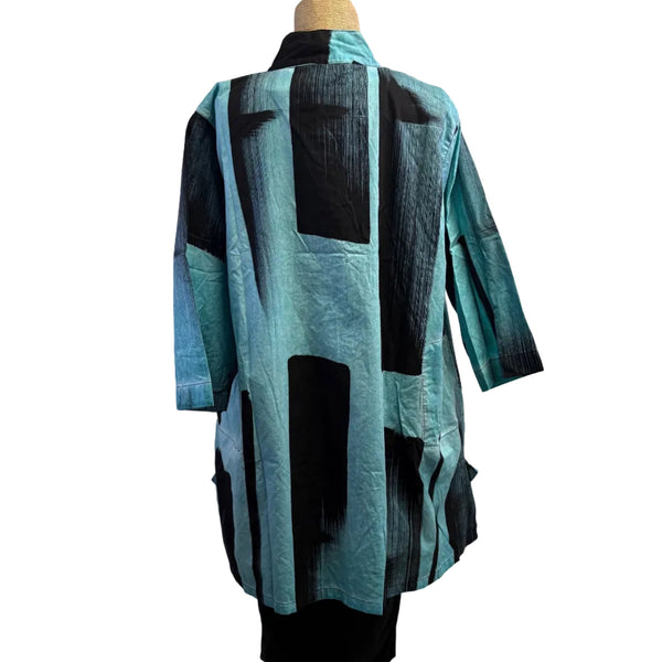 Adverb Shirt, Therefore, Aqua/Black L