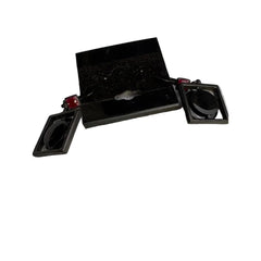 Thierry Joo Earrings, Reversible, Burgundy/Black