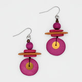 Sylca Designs Drop Earrings, Assuta, Fuchsia