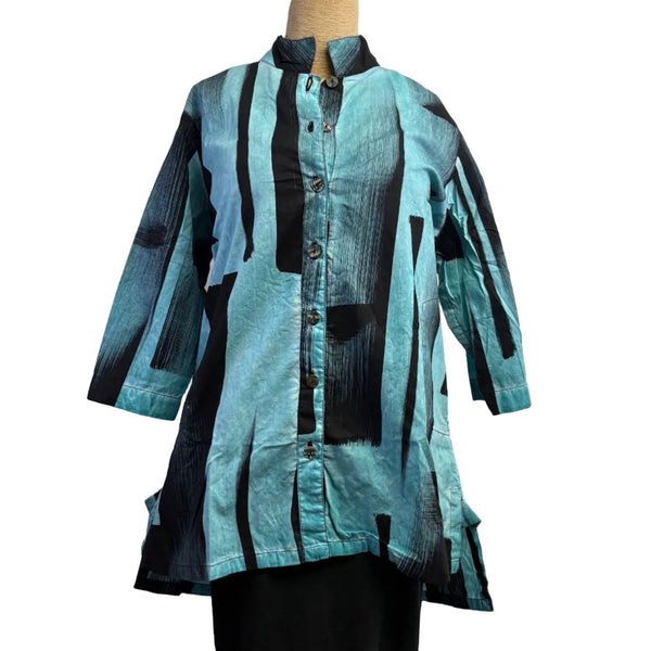 Adverb Shirt, Therefore, Aqua/Black L