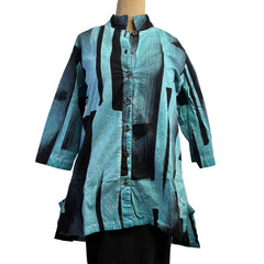 Adverb Shirt, Therefore, Aqua/Black L