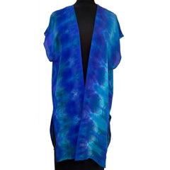 Doshi Vest, Shibori-Dyed Floating, Ocean, S/M