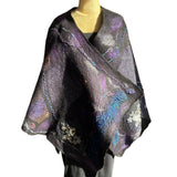 Enchanted Fibers Shawl, Purple/Silver, OS