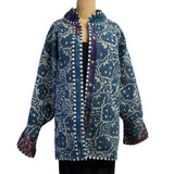 Woman To Women Kantha Jacket, Reversible, Blue/Purple, L/XL