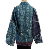 Woman To Women Kantha Jacket, Reversible, Blue/Purple, L/XL