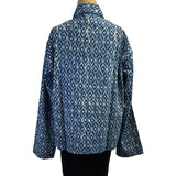 Sudarshan Jacket, Indigo/White, Diamonds, M