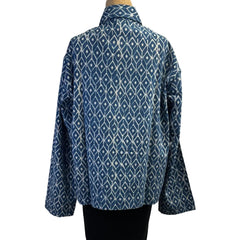 Sudarshan Jacket, Indigo/White, Diamonds, M