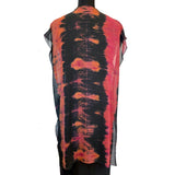 Doshi Vest, Shibori-Dyed Floating, Terracotta, Fits S-L