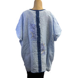 Mara Gibbucci Pullover, Blues/Ecru L & XL