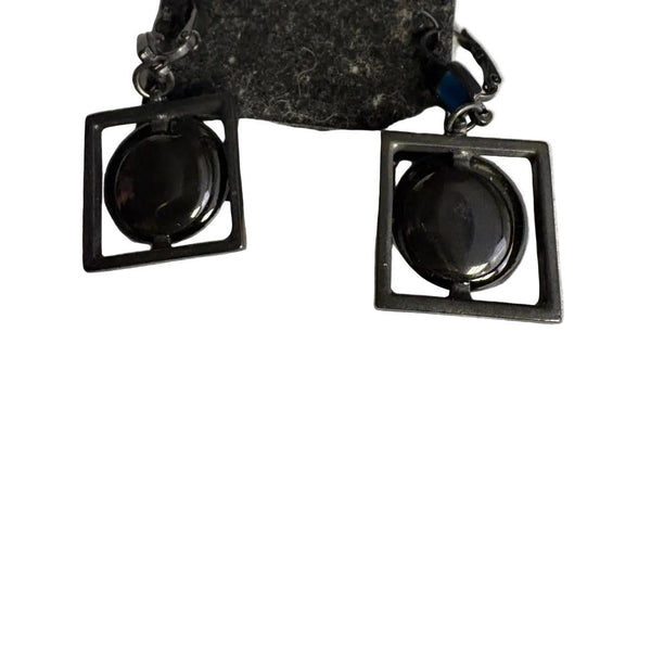 Thierry Joo Earrings, Reversible, Blue/Black
