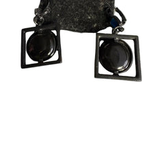 Thierry Joo Earrings, Reversible, Blue/Black