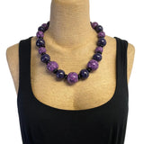 Dawn Siebel Necklace, Jellyroll, Amethyst/Fuchsia