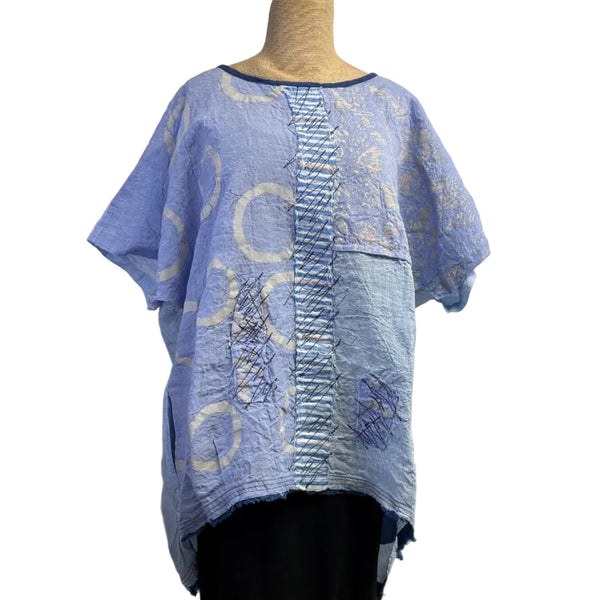 Mara Gibbucci Pullover, Blues/Ecru L & XL