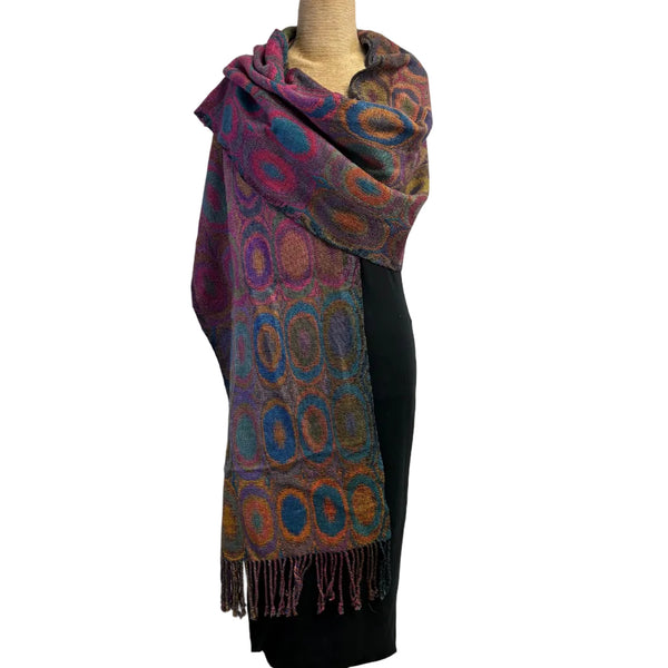 Muffy Young Shawl, Ovals, Two Tone