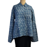 Sudarshan Jacket, Indigo/White, Diamonds, M